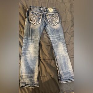 Rock Revival Blue Baxter Straight Jeans